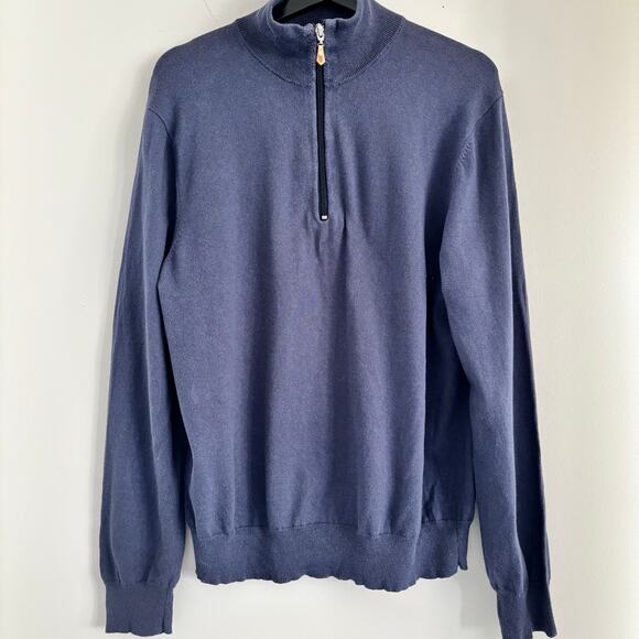 Banana Republic Cashmere Blend Quarter Zip Men's Size Large - Picture 5 of 5